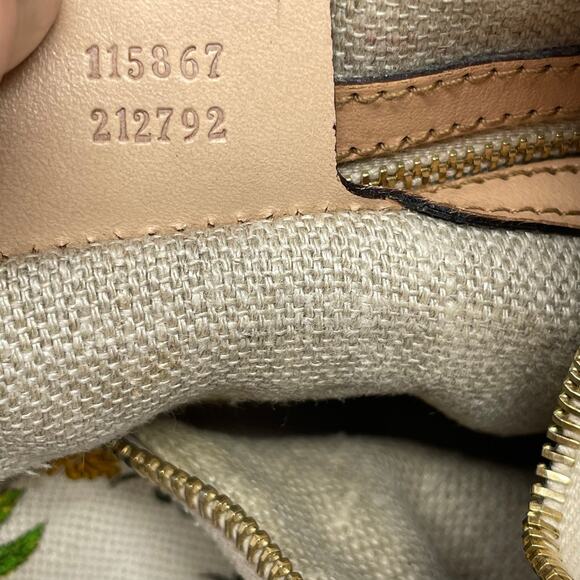 Gucci Horsebit Hobo Multicolor Flora Floral Cloth Leather Shoulder Bag Purse - Picture 16 of 17